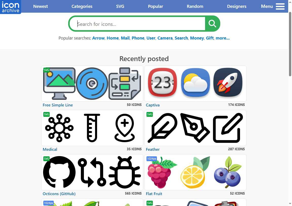 Icon Archive 网站截图