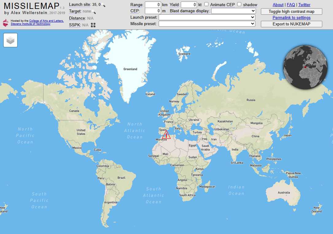 导弹地图 网站截图