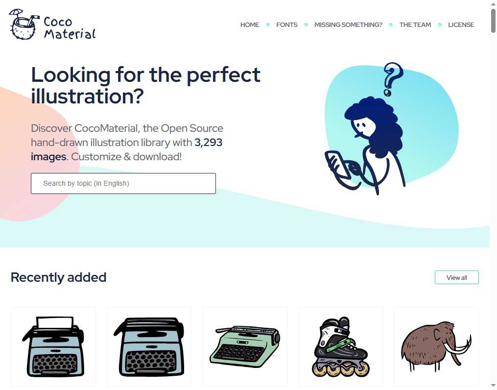 CocoMaterial 网站截图