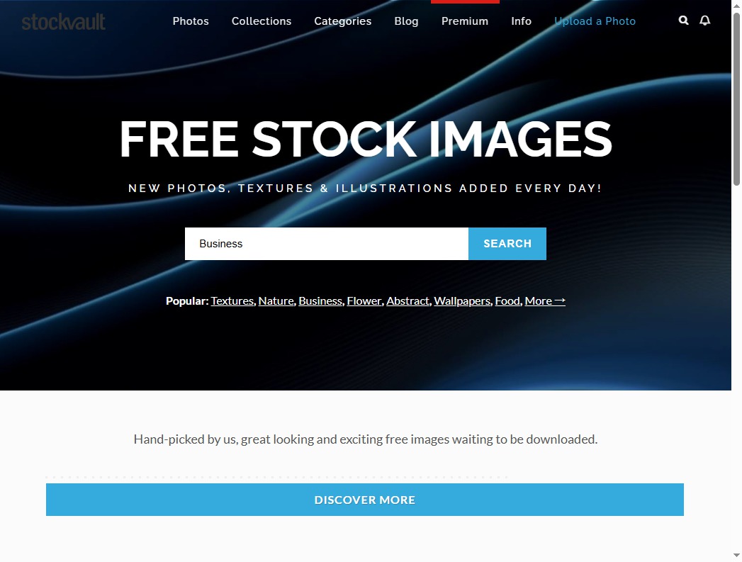 Stockvault 网站截图