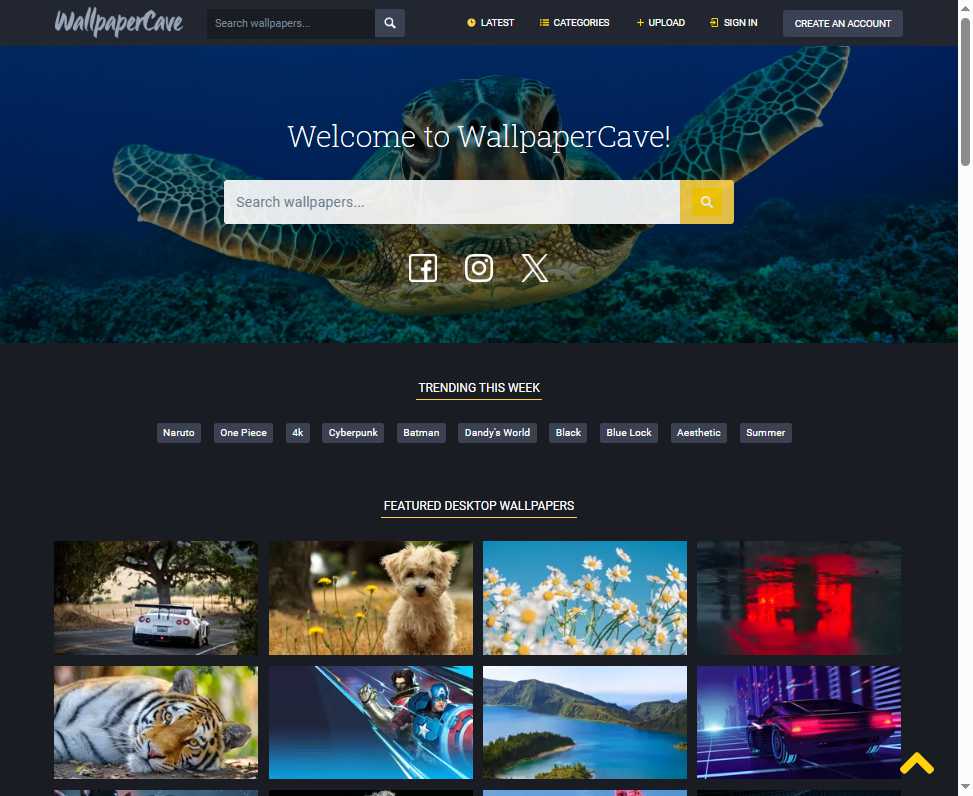 Wallpaper Cave 网站截图