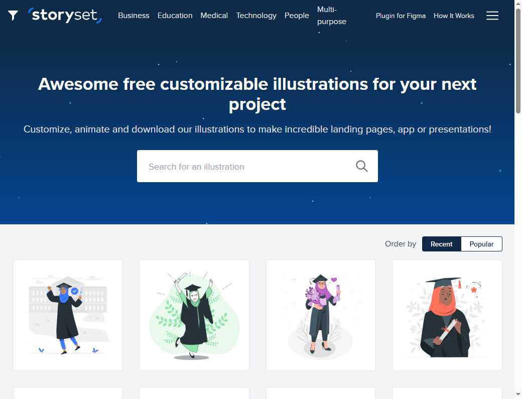 Storyset 网站截图