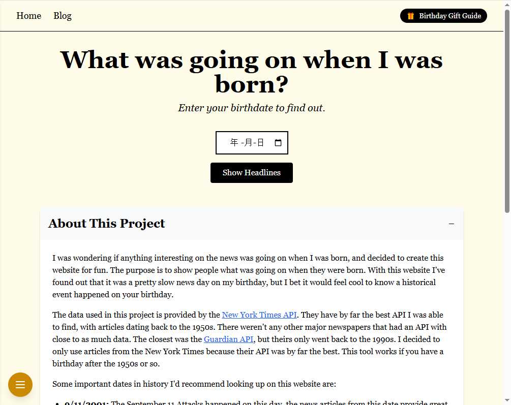 BdayRecap 网站截图