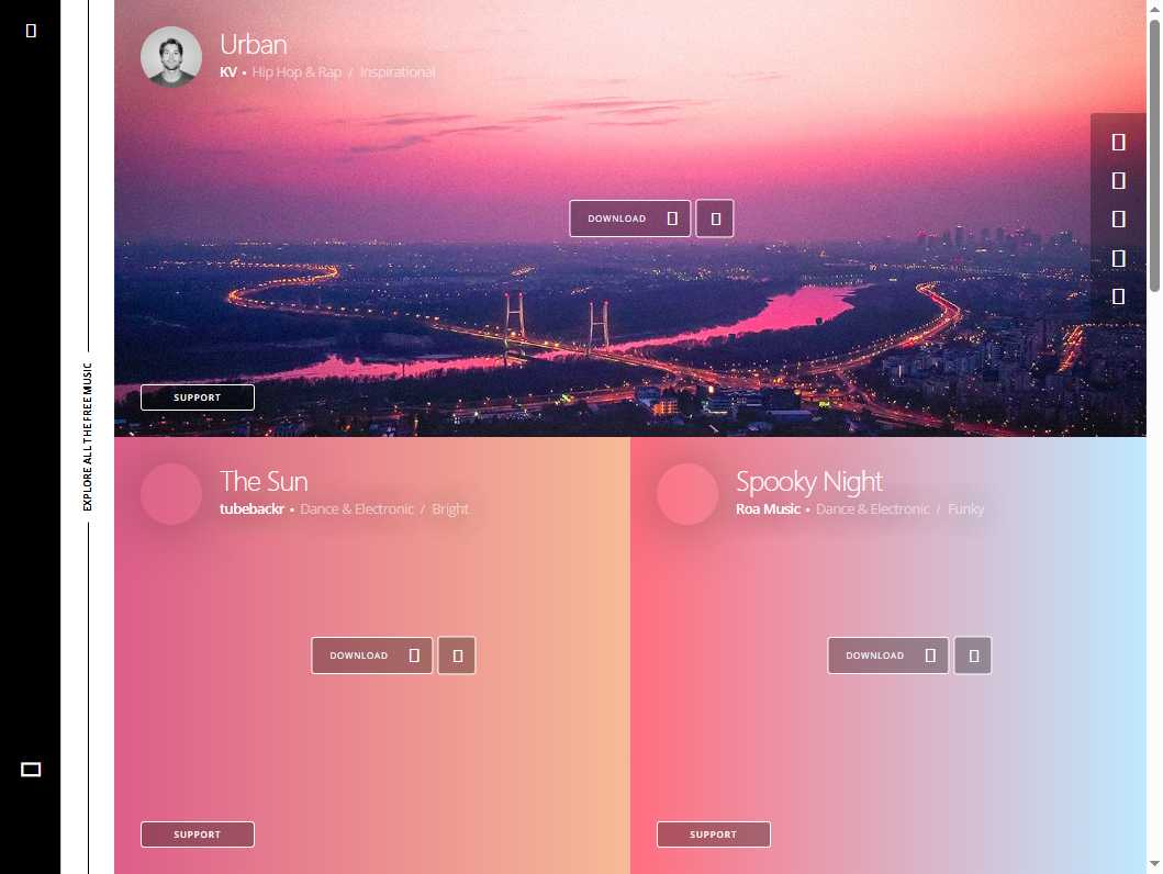 Audio Library 网站截图