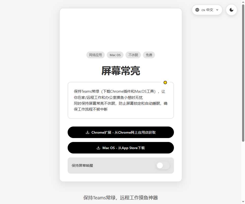 Screen Always On 网站截图