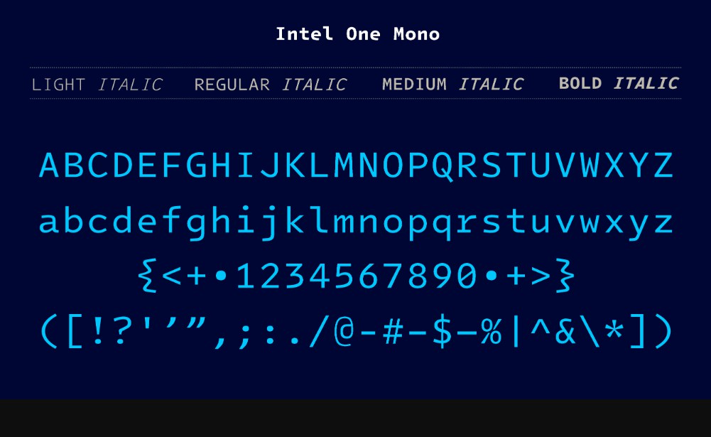 Intel One Mono